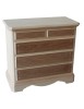 MOBILI 2G -  Cassettiera classica 5 cassetti intarsi legno grezzo 90x45x84 vista frontale