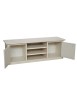 MOBILI 2G - Porta tv 2 ante legno shabby bianco decori 160x46x56 VISTA FRONTALE