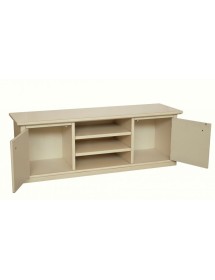 MOBILI 2G - Porta tv 2 ante legno shabby avorio decori 160x46x56 VISTA FRONTALE