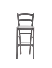 MOBILI 2G - SET 2 SGABELLI SHABBY IN LEGNO GRIGIO SEDUTA LEGNO 41X44X101 VISTA FRONTALE