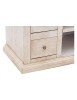 MOBILI 2G - Porta tv 4 cassetti shabby bianco anticato e noce 120x50x53 VISTA FRONTALE