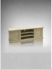 MOBILI 2G - Porta tv 2 ante legno shabby avorio anticato 160x46x56 VISTA FRONTALE