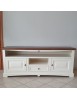 MOBILI 2G - Mobile porta tv goccia bicolore legno bianco noce 170x46x69 VISTA FRONTALE