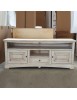 MOBILI 2G - Mobile porta tv goccia shabby legno bianco anticato 170x46x69 vista frontale