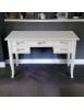 MOBILI 2G - Scrivania 5 cassetti legno shabby bianco 105x56x81 130x65x81 150x65x81 vista frontale