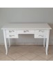 MOBILI 2G - Scrivania 5 cassetti legno shabby bianco 105x56x81 130x65x81 150x65x81 vista frontale