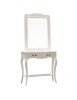 MOBILI 2G - CONSOLLE SHABBY CHIC BIANCO OPACO CON SPECCHIO vista frontale