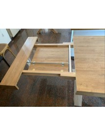 TAVOLO RETTANGOLARE ALLUNGABILE ROVERE CONSUMATO 180X100 H.77 (654)