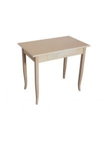MOBILI 2G - Scrivania classica 1 cassetto in Legno grezzo 90x50x78 vista frontale