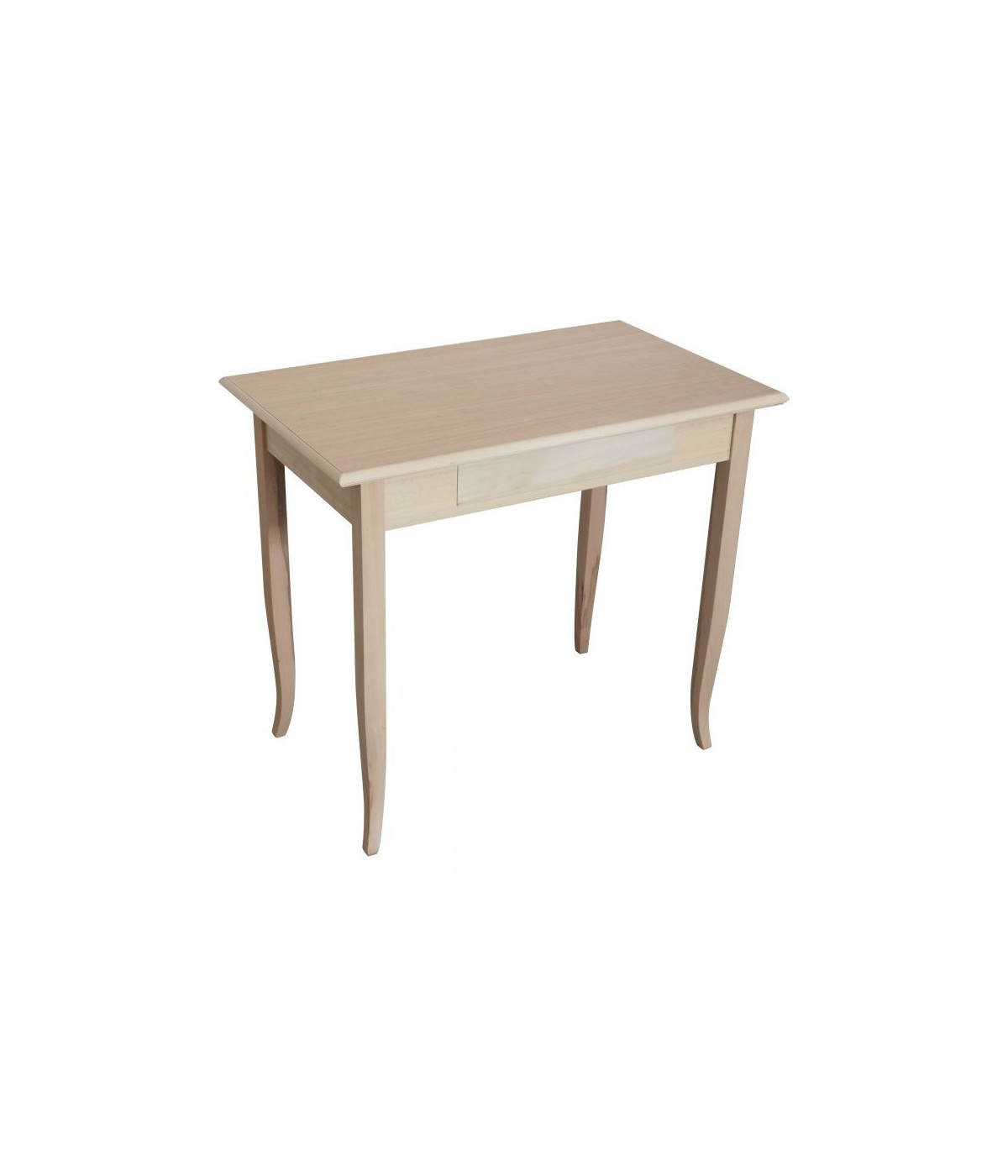MOBILI 2G - Scrivania classica 1 cassetto in Legno grezzo 90x50x78 vista frontale