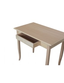 MOBILI 2G - Scrivania classica 1 cassetto in Legno grezzo 90x50x78 vista frontale