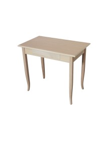 MOBILI 2G - Scrivania classica 1 cassetto in Legno grezzo 90x50x78 vista frontale