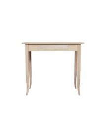 MOBILI 2G - Scrivania classica 1 cassetto in Legno grezzo 90x50x78 vista frontale