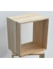 MOBILI 2G - Cubo in legno massello grezzo  26x20x26   31x23x31  36x27x36 vista frontale