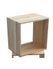 MOBILI 2G - Cubo in legno massello grezzo  26x20x26   31x23x31  36x27x36 vista frontale
