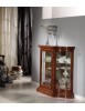 MOBILI 2G - Vetrina classica vetro curvo Legno tinta noce bassano 101X36X99 vista frontale