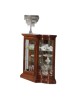 MOBILI 2G - Vetrina classica vetro curvo Legno tinta noce bassano 101X36X99 vista frontale