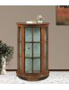 MOBILI 2G - Vetrina classica vetro curvo Legno tinta noce 74X42X112 vista frontale