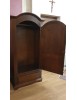 MOBILI 2G - Armadio arte povera 1 porta legno noce foglia oro 96x56x196H vista frontale