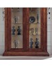 MOBILI 2G - Vetrina 2 ante classica Legno noce bassano 154X50X214 VISTA FRONTALE