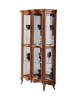 MOBILI 2G - Vetrina classica vetro curvo Legno tinta noce scuro 89X44X186 VISTA FRONTALE