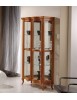 MOBILI 2G - Vetrina classica vetro curvo Legno tinta noce scuro 89X44X186 VISTA FRONTALE