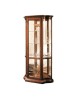 MOBILI 2G - Vetrina classica vetro curvo Legno tinta noce 101X36X200 vista frontale