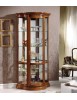 MOBILI 2G - Vetrina classica vetro curvo Legno tinta noce 93X44X195 vista frontale