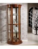 MOBILI 2G - Vetrina classica vetro curvo Legno tinta noce 78X44X195 vista frontale