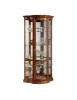 MOBILI 2G - Vetrina classica vetro curvo Legno tinta noce 93X44X195 vista frontale