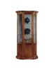 MOBILI 2G - Vetrina classica vetro curvo Legno tinta noce intarsio 90X33X196 vista frontale