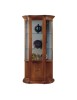 MOBILI 2G - Vetrina classica vetro curvo Legno tinta noce intarsio 90X33X196 vista frontale