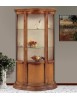 MOBILI 2G - Vetrina classica vetro curvo Legno tinta noce bassano 101X47X198 vista frontale