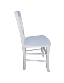 SET 2 SEDIE SHABBY IN FAGGIO LACCATA BIANCA CON SEDUTA IN LEGNO DI ...