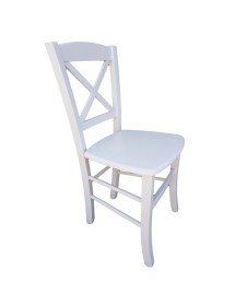 SET 2 SEDIE SHABBY IN FAGGIO LACCATA BIANCA CON SEDUTA IN LEGNO DI ...