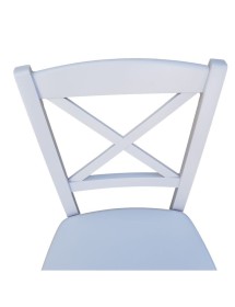SET 2 SEDIE SHABBY IN FAGGIO LACCATA BIANCA CON SEDUTA IN LEGNO DI ...