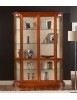 MOBILI 2G - Vetrina classica vetro curvo Legno tinta noce 151X36X200 vista frontale