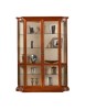 MOBILI 2G - Vetrina classica vetro curvo Legno tinta noce 151X36X200 vista frontale