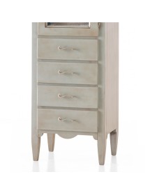 VETRINETTA 1 PORTA 4 CASSETTI LACCATO EFFETTO OSSIDATO MISURE L.57 P.40 H.134