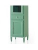 MOBILI 2G - VETRINETTA 2 PORTE 1 CASSETTO LACCATO VERDE CON PROFILI BIANCHI MISURE L.54 P.45 H.150 (738)