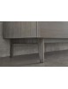 MOBILI 2G - Credenza madia 3 porte legno rovere grigio 180X53X81 VISTA FRONTALE