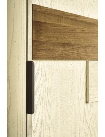 MOBILI 2G - Armadio 2 ante scorrevoli legno rovere burro patinato nocciola 265x63x247 vista frontale