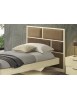 MOBILI 2G - Letto singolo imbottito tessuto legno rovere 120X205X110