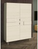 MOBILI 2G - Armadio 2 porte legno rovere burro patinato nocciola 141x63x220 vista frontale