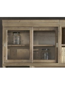 MOBILI 2G - Parete attrezzata porta tv contemporanea legno abete 285x46x255 VISTA FRONTALE