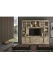MOBILI 2G - Parete attrezzata porta tv contemporanea legno abete 285x46x255 VISTA FRONTALE