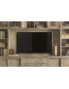 MOBILI 2G - Parete attrezzata porta tv contemporanea legno abete 285x46x255 VISTA FRONTALE