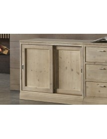 MOBILI 2G - Parete attrezzata porta tv contemporanea legno abete 285x46x255 VISTA FRONTALE
