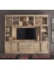 MOBILI 2G - Parete attrezzata porta tv contemporanea legno abete 285x46x255 VISTA FRONTALE