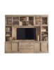 MOBILI 2G - Parete attrezzata porta tv contemporanea legno abete 285x46x255 VISTA FRONTALE